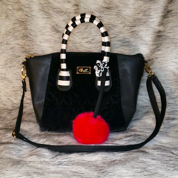 Betsey Johnson Handbags - SOLD☆LUV BETSEY JOHNSON velvet satchel